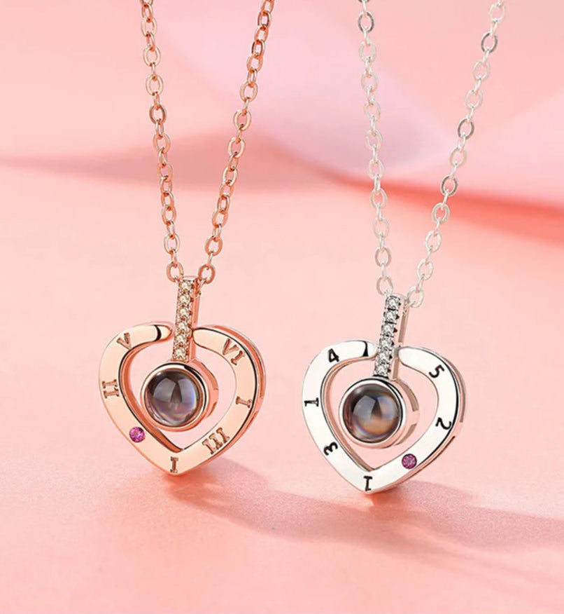 Projection Necklace 100 Languages I Love You Pendant Necklaces for Lover Girlfriend 2022 Creative Couple Romantic Jewelry Gifts