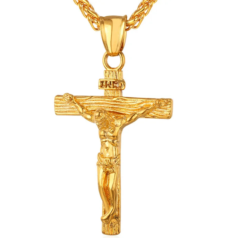 CADENA CON CRUCIFIJO RELIGIOSO