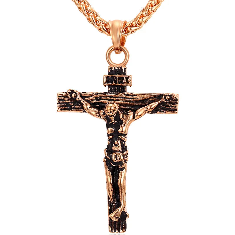 CADENA CON CRUCIFIJO RELIGIOSO
